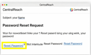 Login CentralReach Com Reset Password